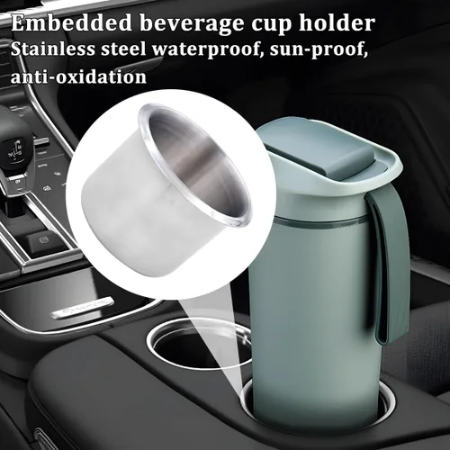 Miniatura 5 de Zpana Soporte para bebidas para taza de automóvil, 2 piezas de acero inoxidable de 2.24 pulgadas, soporte para botellas de agua, soporte