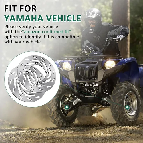 Miniatura 7 de M MATI 2 unidades de rotor de disco de freno delantero izquierdo/derecho para Yamaha Kodiak 700 YFM700 2016-2020 Grizzly 550 YFM550 2009-2014