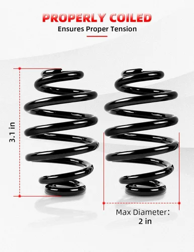 Miniatura 2 de Amazicha Resortes de asiento solo negros de 3 pulgadas para Harley Davidson Chopper Bobber Softail Sportster