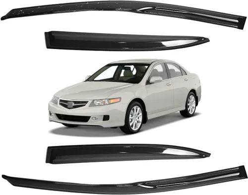 Miniatura 96 de Viseras para ventanas para Mazda 3 Sedán 4 puertas 2004 2005 2006 2007 2008 2009 estilo JDM Mugen, deflector de viento, protector solar y de lluvia
