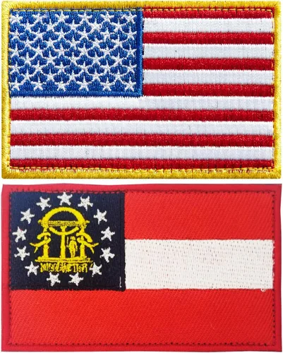 Miniatura 43 de stidsds Paquete de 2 parches de bandera estadounidense de Chicago de Estados Unidos, parches bordados, banderas de Estados Unidos, parche táctico