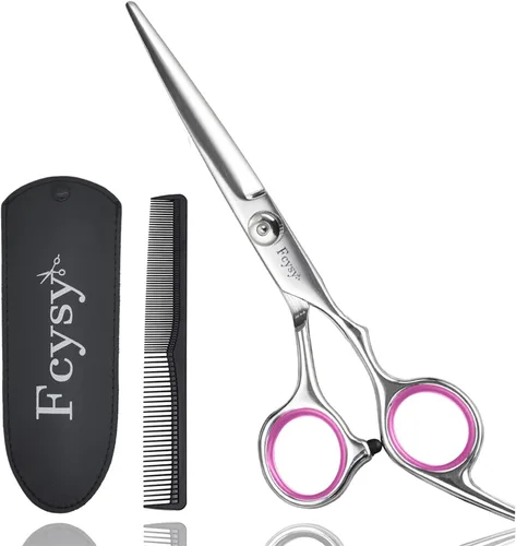 Miniatura 7 de Fcysy Tijeras de peluquería profesionales de 6 pulgadas, tijeras de corte de pelo con peine, tijeras de pelo de salón para hombres, mujeres