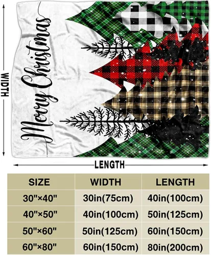 Miniatura 7 de LUVIVIHOME Manta de Navidad, árbol de Navidad, invierno, vacaciones, lana de franela suave y ligera para sofá, 30 x 40 pulgadas (bebé), marrón