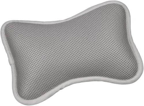 Miniatura 8 de Heallily Almohada de bañera 1 pieza suave de apoyo con ventosas para cuello y hombro (gris)