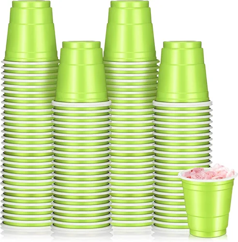 Miniatura 23 de Roshtia Paquete de 100 vasos de plástico de 2 onzas, mini vasos de chupito desechables de graduación de 2 onzas para fiesta de graduación, boda