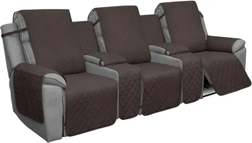 Miniatura 14 de Easy-Going - Funda reclinable con consola, funda de sofá reversible para sala de estar, funda de sofá dividida para cada asiento con correas