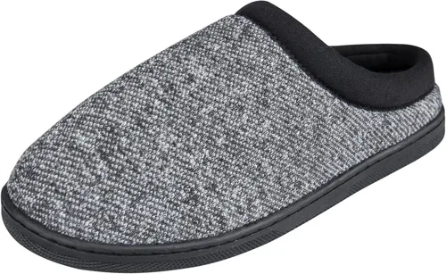 Hanes Comfort Soft Memory Foam - Pantuflas para interiores y exteriores para hombre y niño