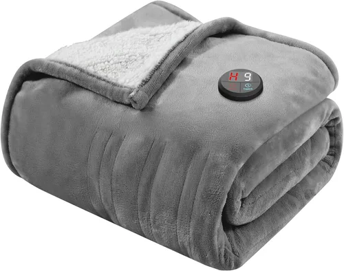 Miniatura 8 de GOTCOZY Manta Térmica Eléctrica 50 x 60 pulgadas - Manta Eléctrica con Botón de Un Toque 10 Niveles de Calefacción y 9 Ajustes de Tiempo Manta
