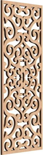 Miniatura 136 de Eveline - Paneles decorativos de pared de madera con calado, 13 3/8 pulgadas de ancho x 34 3/8 pulgadas de alto x 3/8 de alto, roble rojo rojo