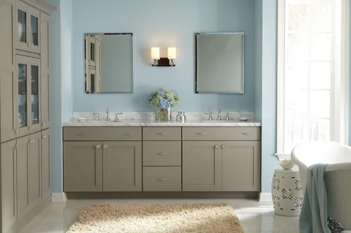 Miniatura 6 de Moen Wynford T4520 - Grifo de baño de arco alto cromado de dos manijas con manijas de palanca, requiere válvula, T4520