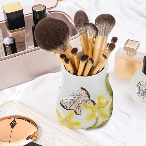 Miniatura 5 de Juego de accesorios decorativos de baño que incluye vasos, jabonera, champú y jabón líquido y soporte para cepillos de dientes, regalo para niña