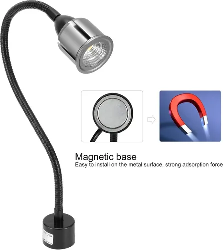 Miniatura 3 de VINGVO Taidda- Luz LED para máquina de coser, lámpara de trabajo multifuncional con brazo de cuello de cisne flexible con base de montaje magnética