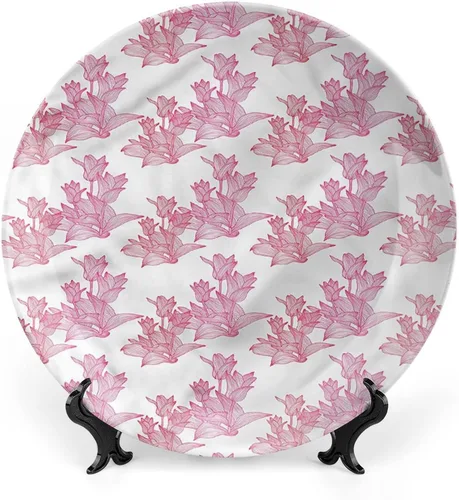 Miniatura 23 de Plato decorativo de 6 pulgadas, artesanía de cerámica turquesa, patrón floral antiguo de cachemira, estampado clásico de Oriente Medio, para colgar