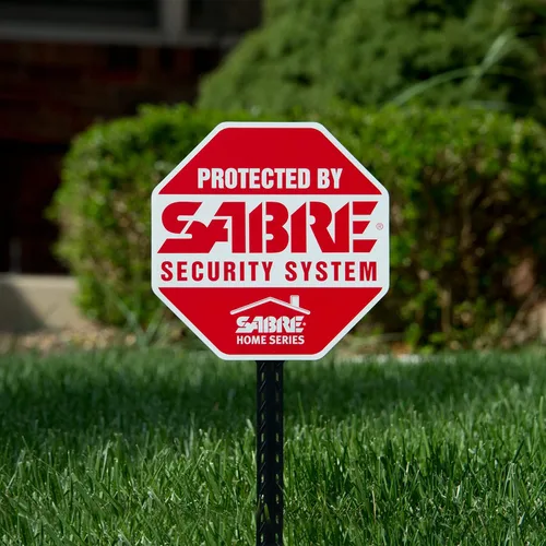 Miniatura 8 de SABRE Letrero de patio y calcomanías de seguridad, advierte a los intrusos que la propiedad está asegurada con una alarma, color rojo intenso