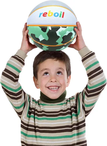 Miniatura 6 de Premium Rubber/Leather Basketball - Kids & Youth, Size 3/4/5/6/7 Camuflaje/gris degradado
