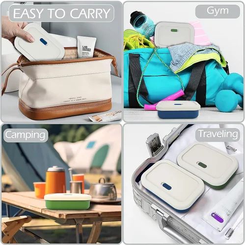 Miniatura 6 de AIDIMMING Funda de jabón de viaje de silicona mejorada a prueba de fugas, soporte de barra de champú ventilado, caja de jabón de barra grande