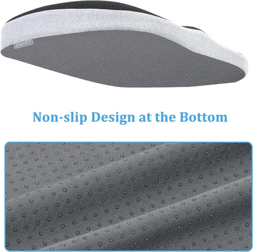 Miniatura 4 de GOFORIT Cojín de asiento de espuma viscoelástica moldeada, diseño de espuma de doble capa, cojín ergonómico para aliviar el dolor de ciática