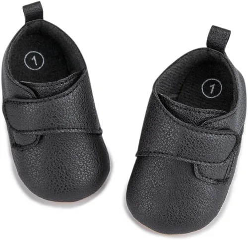 HsdsBebe Zapatos Oxford de piel sintética con suela de goma suave, antideslizantes, para niños y niñas, para caminar, mocasines