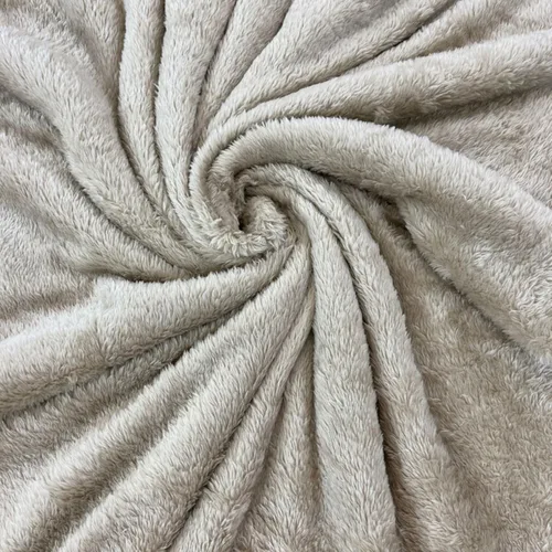 Miniatura 3 de Manta suave de piel sintética, cálida y gruesa, mullida, de felpa peluda de lujo, manta decorativa y acogedora para sofá, cama, silla (beige)