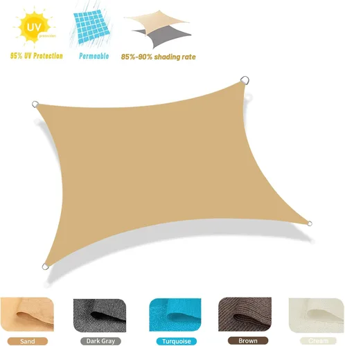 Miniatura 7 de COOLBOYS - Toldo parasol rectangular de 16 x 20 pies, protección UV, para exteriores, arena, toldo para patio, césped, jardín, cochera, terraza