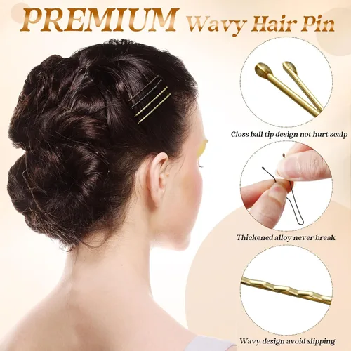 Miniatura 4 de Tigeen Juego de 1200 horquillas de pelo de 2 pulgadas para mujer, horquilla invisible sin dolor con estuche de almacenamiento para peluquería, sala