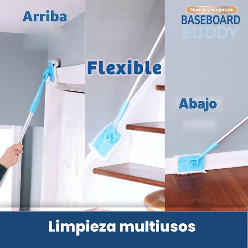 Miniatura 4 de Baseboard Buddy Esencial ligero para la limpieza del hogar, perfecto para zócalos, molduras y paredes, desliza y limpia atrapando y bloqueando