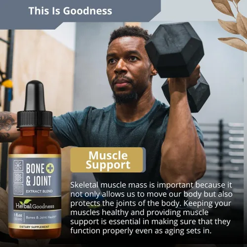Miniatura 2 de Herbal Goodness Extracto líquido para huesos y articulaciones, 1 onza – hueso orgánico y toda la salud de las articulaciones, apoyo muscular