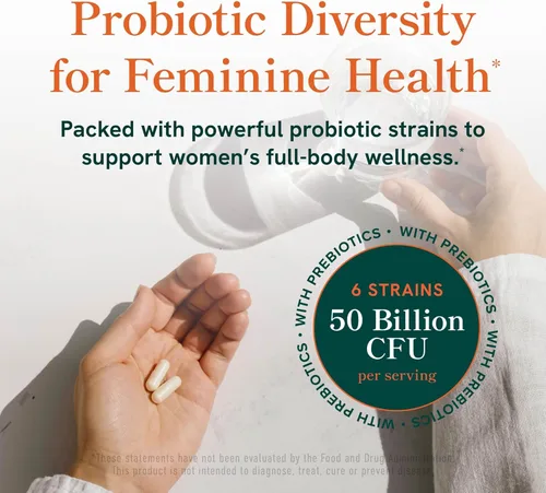 Miniatura 3 de Probióticos para mujeres 50 mil millones de UFC para vaginal, equilibrio del pH y apoyo a la salud digestiva Probióticos femeninos