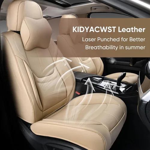 Miniatura 2 de Fundas de Asiento de Automóvil Accesorios Asiento Delantero Protector de Cojín de Cuero Transpirable Impermeable Funda de Asiento para Automóviles