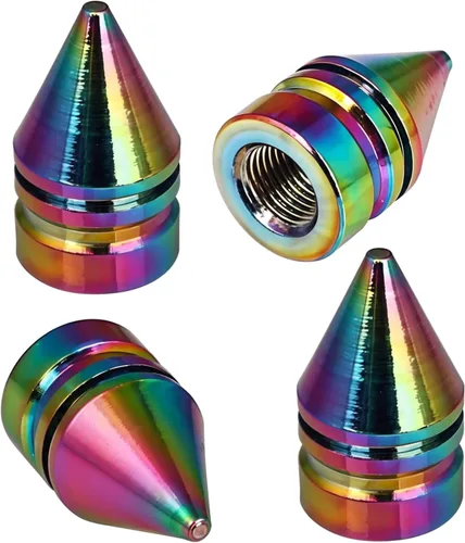 Tapones de vástago de válvula de neumático de automóvil, 4 PCS Tapones de vástago de válvula de neumático de aleación, tapas de aire duraderas y