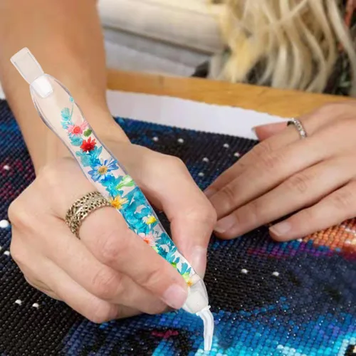 Miniatura 2 de Praise V Do Kit de herramientas de taladro de pintura de diamante 5D con flores, para adultos, con puntas de bolígrafo, selector de gemas para arte