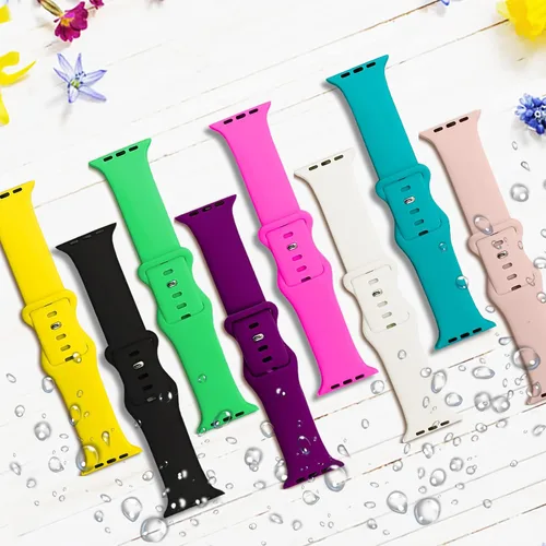 Miniatura 2 de Brigtlaiff Paquete de 8 correas compatibles con Apple Watch de 1.496 pulgadas, 1.575 pulgadas, 1.614 pulgadas, 1.654 pulgadas, 1.732 pulgadas, 1.772