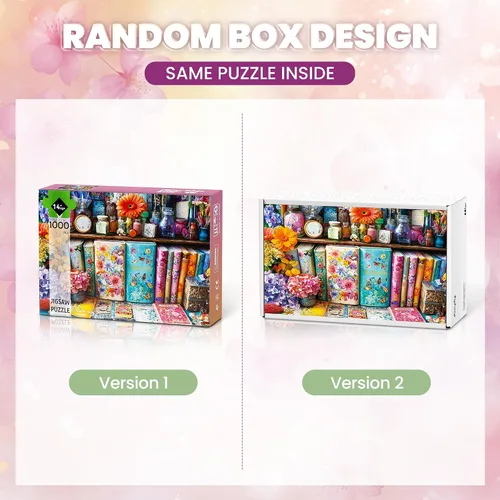 Miniatura 9 de Rompecabezas de 1000 piezas para adultos, rompecabezas de libros, rompecabezas de manual de flores, 1000 piezas, juegos creativos y regalos