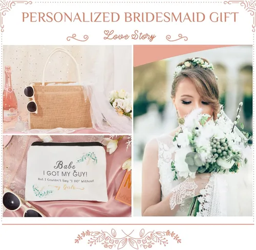 Miniatura 3 de Flycalf Bolsas de mano de boda personalizadas, regalos para dama de honor, verano, playa, niñas, viaje, despedida de soltera, reutilizable, bolsa