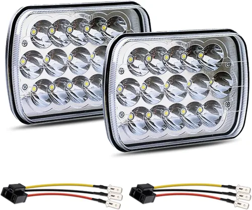 Miniatura 9 de Faros delanteros LED H6054, compatibles con Chevy Express Cargo Van 1500 2500 3500 Truck Nissan Pickup Hardbody 240SX D21 NX Ford E250 E350 Jeep XJ