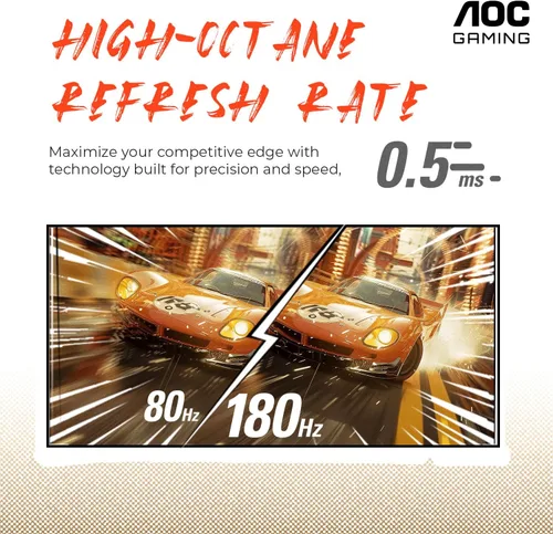 Miniatura 3 de AOC C27G4H Monitor de juegos curvo de 27", FHD 1080p, 180Hz, sincronización adaptativa, altura ajustable, garantía de 3 años sin píxeles muertos