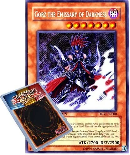 Yu Gi Oh YuGiOh : DLG1-EN000 Limited Ed Gorz The Emissary of Darkness Secret Rare Card (carta individual de Dark Legends)