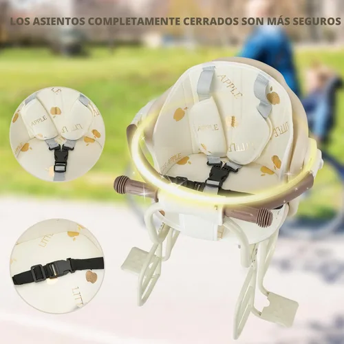 Miniatura 3 de Kid's Bike seat Rear Child Carrier Bike Chair for Bicycle Kids seat for Children 2~4 Years,Weight 55 lbs blanco (Rear Mounted Off White)
