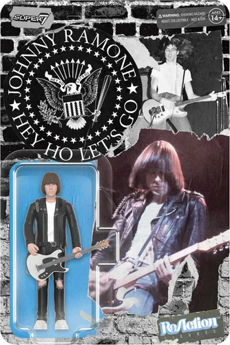 Miniatura 18 de Super7 Johnny Ramone - Figura de acción de Johnny Ramone de 3.75" con accesorio, colección de música clásica, coleccionables y juguetes retro