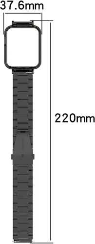 Miniatura 7 de Senter Correa de repuesto de acero inoxidable con marco Meatl para reloj inteligente Redmi Watch 2 Lite