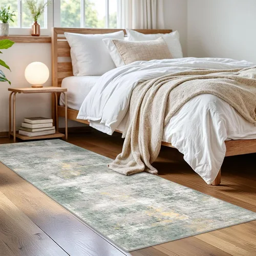Miniatura 607 de IOHOUZE Alfombra abstracta lavable de 3 x 12 pies para pasillos, antideslizante para cocina, camino de entrada de lana sintética para interiores
