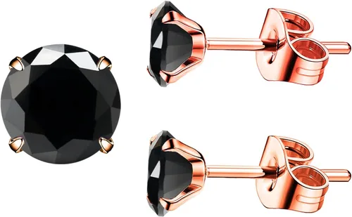 Miniatura 11 de Impresionante piedra de cuarzo hipoalergénica de obsidiana negra 5A, acero inoxidable 316L, hipoalergénicos, para cartílago tragus, caja de regalo