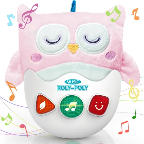 Miniatura 9 de Juguetes para bebés de 0-3-6-12 meses, regalos de ducha, peluche lindo con luces y sonidos, juguetes musicales para la barriga de pingüino