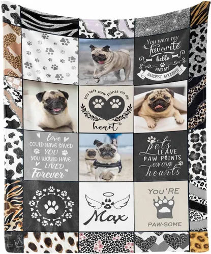 Miniatura 12 de in Loving Memory of Dog - Manta de memoria personalizada de collage de fotos de mascotas, manta suave y manta de 30 x 40 pulgadas, regalo