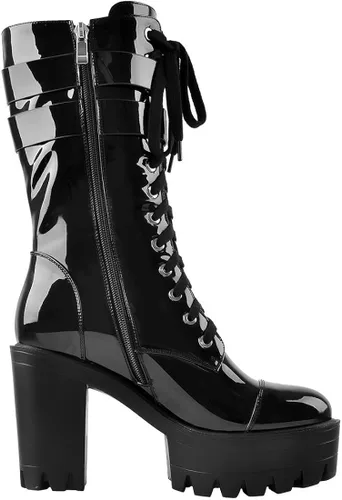 Miniatura 5 de Yolkomo Botas frescas con cremallera alta en el tobillo para mujer 0