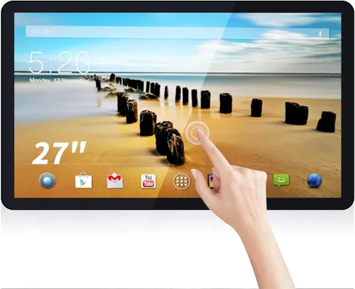 Tablet con monitor de pantalla táctil Android 11 de 27 pulgadas, FHD 16:9 1080P, WiFi y BT, altavoces integrados, RK3568 4GB RAM y 32GB ROM, tablero