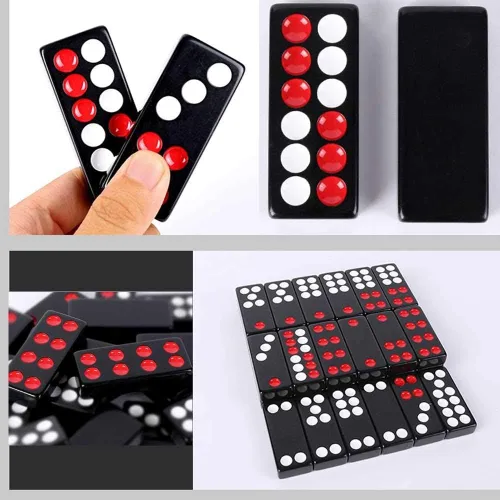 Miniatura 6 de Pai Gow Tiles - Juego de azulejos chinos Pai Gow, juego de azulejos de Pai Gow grande para adultos, tarjetas de frotamiento de mano para adultos