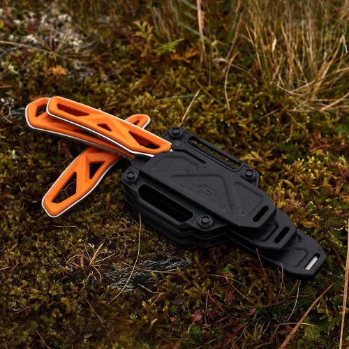 Miniatura 6 de Gerber EXO MOD Knife/Saw - Juego de mochilero para caza, color naranja cazador