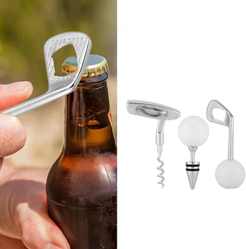 Miniatura 7 de Juego de abrebotellas, herramienta multifuncional para bebidas de cerveza de vino, sacacorchos de vino, acero inoxidable para fiestas en casa