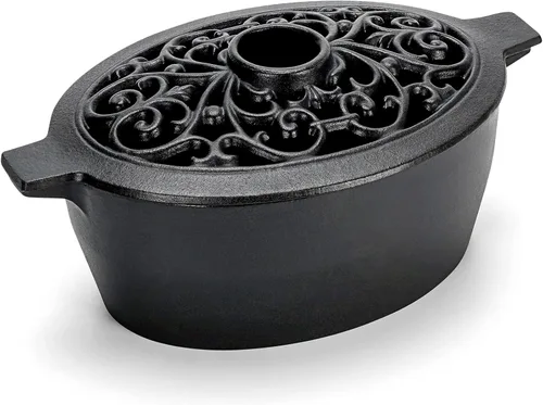 INNO STAGE Vaporizador de estufa de leña, humidificador de hierro fundido para estufa, decoración de interiores del hogar, acabado negro mate,